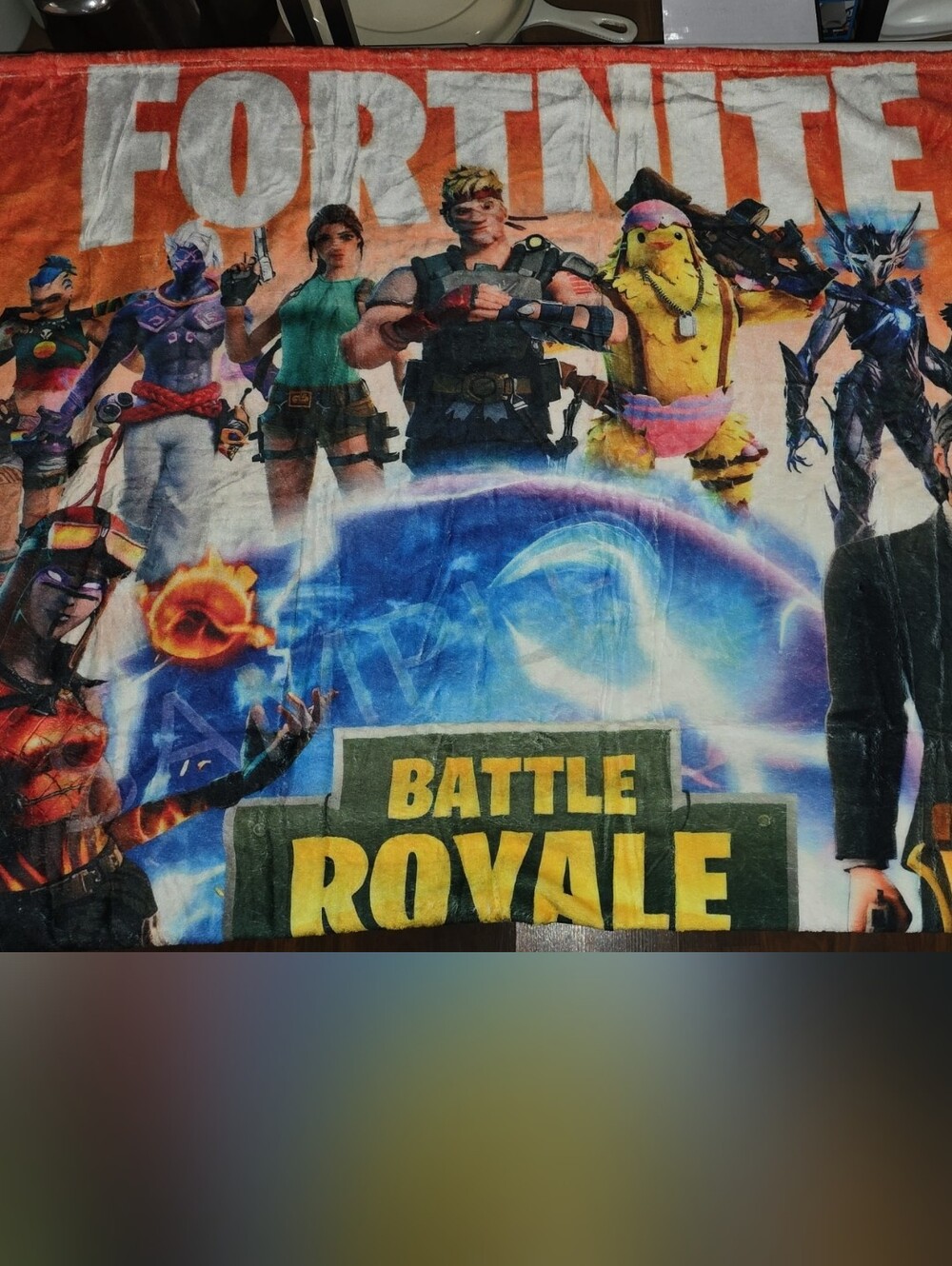 Fortnite Battle Royale Multicolor Plush Throw Blanket